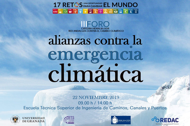 Poster of the third forum of the Hidralia Chair and the University of Granada