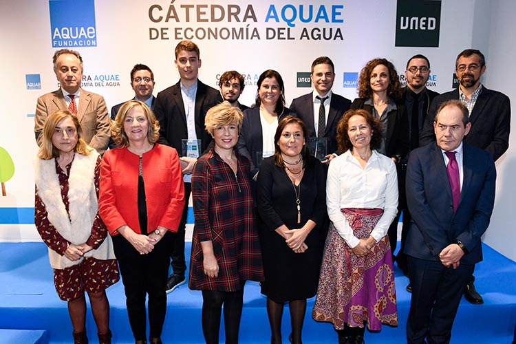 Group photo of the winners of the Cátedra Aquae 2018