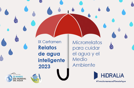 Cartel de la IX edición del Certamen de Relatos de Agua Inteligente.